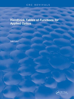 cover image of Handbook Tables of Functions for Applied Optics